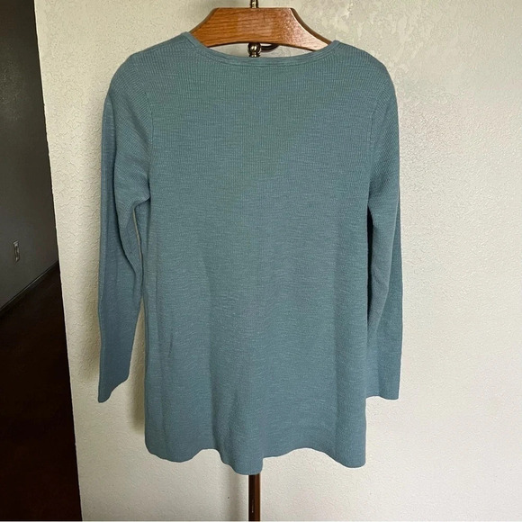 J. JILL ~ Green Cotton Blend  Sweater - Picture 2 of 9